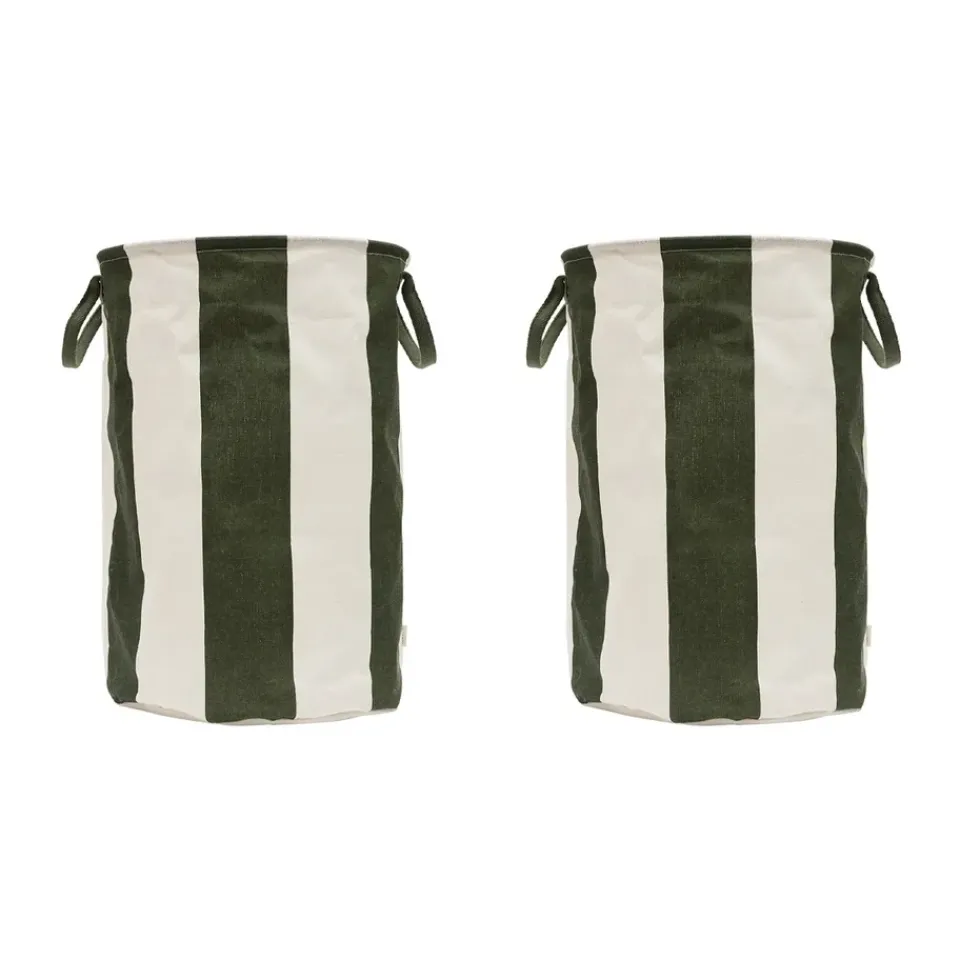 Sale OYOY Cesta de almacenamiento Kara large Ø38x54 cm, Dark Green Verde