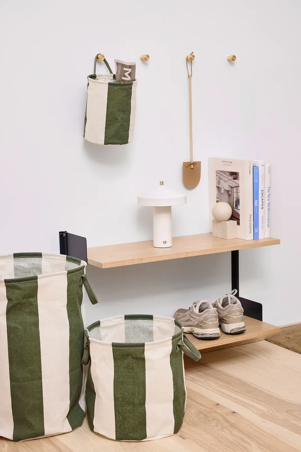 Discount OYOY Cesta de almacenamiento Kara small Ø18x22 cm 2-pack, Dark Green Verde