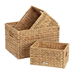 Outlet Dixie Cesta de almacenamiento Lily pequeña, 3 piezas, Natural Beige