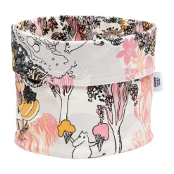 Best Moomin Arabia Cesta de almacenamiento Mumin Ø20x24 cm, Rosa Multi