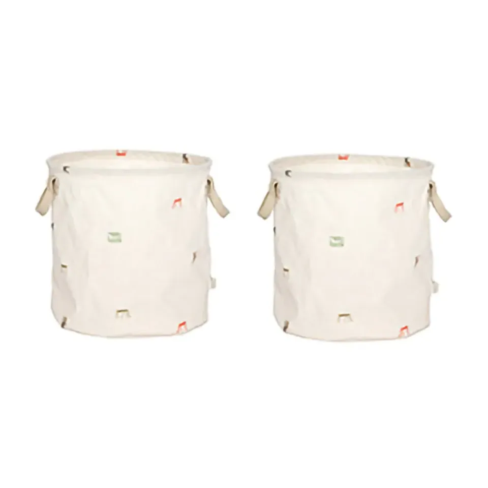 Clearance OYOY Cesta de almacenamiento Moira medium Ø32x32 cm 2 piezas., Multi