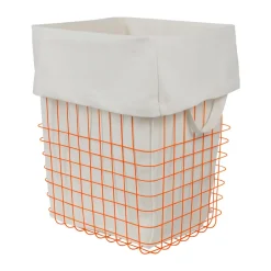 Online Mette Ditmer Cesta de almacenamiento Store-it con bolsa de algodón, large, Orange Naranja