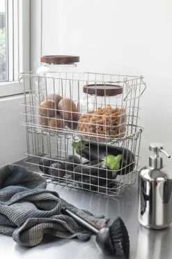 Clearance Mette Ditmer Cesta de almacenamiento Store-it small, Chrome Plateado