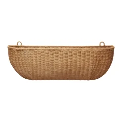 New Ferm Living Cesta de pared Braided wall pocket 25x75 cm, Natural Marrón