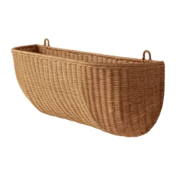 New Ferm Living Cesta de pared Braided wall pocket 25x75 cm, Natural Marrón