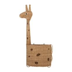 Bloomingville Cesta de pared Philine 90 cm, Nature giraffe Marrón