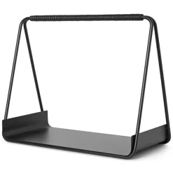 New Ferm Living Cesta para leña Port, Negro