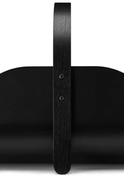 Sale Cooee Design Cesta para leña Woody, Black stained oak Negro