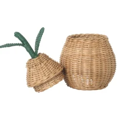 Ferm Living Cesta Pear, pequeña BeigeVerde