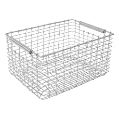 Clearance KORBO Cesta Rectangular 15, acero resistente al ácido Plateado