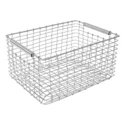 Discount KORBO Cesta Rectangular 19, acero resistente al ácido Plateado