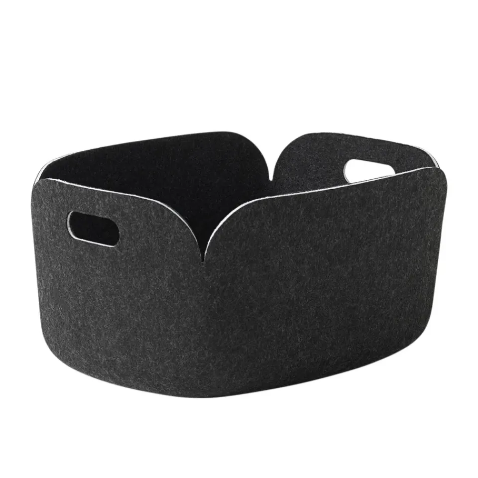 Discount Muuto Cesta Restore, Black melange (negro) Azul