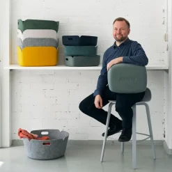 Outlet Muuto Cesta Restore, redonda, Gris