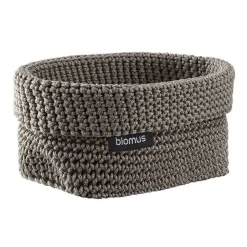 New Blomus Cesta textil Tela M 10x15 cm, Fungi Marrón