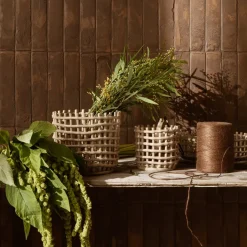 Online Ferm Living Cesta trenzada Ceramic Ø23,5 cm, Cashmere Beige