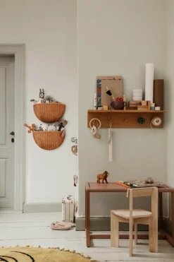 Clearance Ferm Living Cestas de pared Braided 2 unidades, Natural Marrón