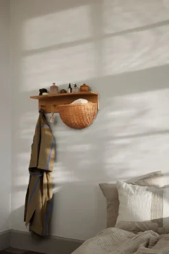 Clearance Ferm Living Cestas de pared Braided 2 unidades, Natural Marrón
