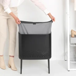 Sale Brabantia Cesto de la ropa Bo 60 L, mate Negro