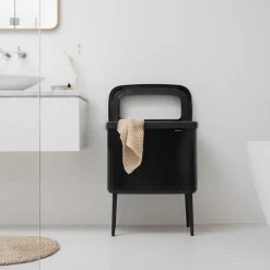 Sale Brabantia Cesto de la ropa Bo 60 L, mate Negro