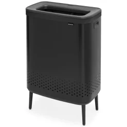 New Brabantia Cesto de la ropa Bo high 2x45 L, mate Negro