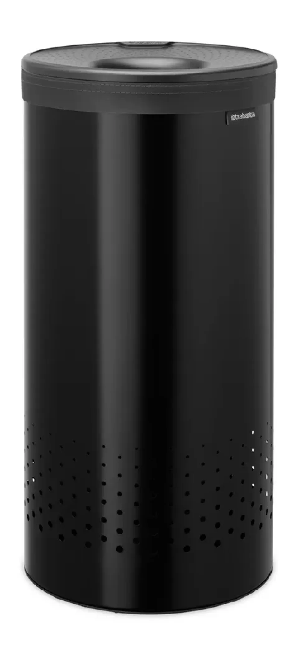 New Brabantia Cesto de lavandería tapa de plástico 35 L, mate Negro