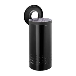 New Brabantia Cesto de lavandería tapa de plástico 35 L, mate Negro