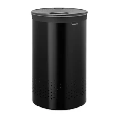 Outlet Brabantia Cesto de lavandería tapa de plástico 60 L, mate Negro