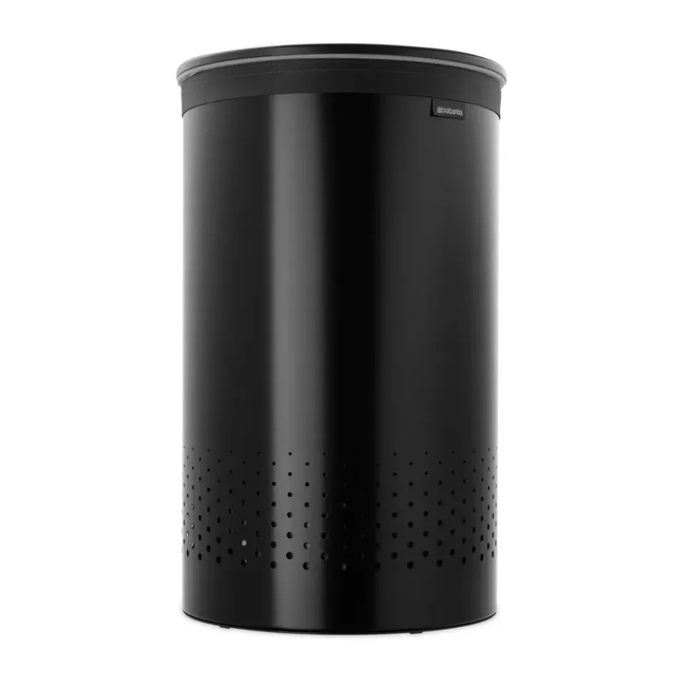 Outlet Brabantia Cesto de lavandería tapa de plástico 60 L, mate Negro