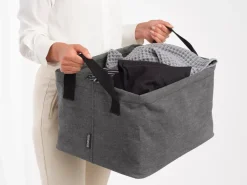 New Brabantia Cesto de ropa plegable 35 L, Pepper Black Negro