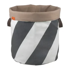 Online Mette Ditmer Cesto para la colada Diagonal Ø40x50 cm, Dark grey-off-white GrisBlanco