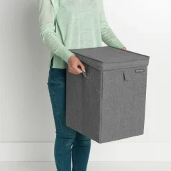 Brabantia Cesto ropa sucia apilable 35L, oscuro Gris