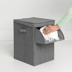 Brabantia Cesto ropa sucia apilable 35L, oscuro Gris