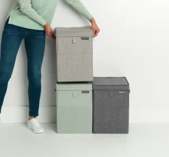 Clearance Brabantia Cesto ropa sucia apilable 35L, verde Gris