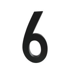 Online Design Letters Cifra de aluminio 50 mm, 6 Negro