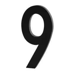 Design Letters Cifra aluminio 100 mm, 9 Negro