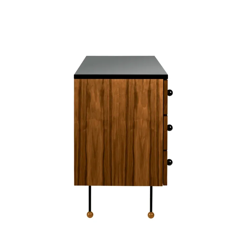 Clearance GUBI Cómoda 62 Dresser, American walnut, 3 cajones Marrón