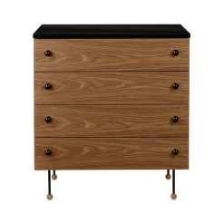 Outlet GUBI Cómoda 62 Dresser, American walnut, 4 cajones Marrón