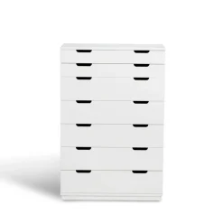 Sale Mavis Cómoda Aoko de 7 cajones, Lacado Blanco