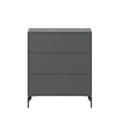 Clearance Montana Cómoda Carry, Antracita 04, patas lacadas en negro Gris