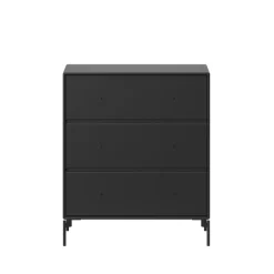 Hot Montana Cómoda Carry, Black 05, patas lacadas en Negro