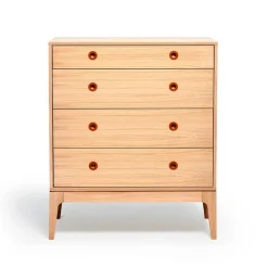 Hot Mavis Cómoda Höllviken, Roble blanqueado, 4 cajones Beige