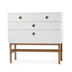 Outlet A2 Cómoda Keep, , base de roble aceitado Blanco