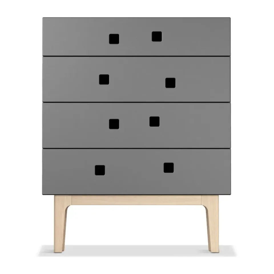 Hot Zweed Cómoda Peep B3, Slate grey, roble pigmentado blanco Gris