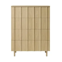 Clearance Normann Copenhagen Cómoda Rib dresser 4 cajones, Oak Beige