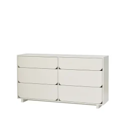 Outlet 1898 Cómoda Vidja doble, Sand, 6 cajones Beige