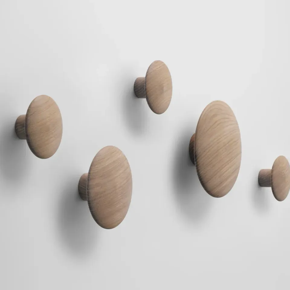 Online Muuto Colgador de pared The Dots, mediano, roble Marrón