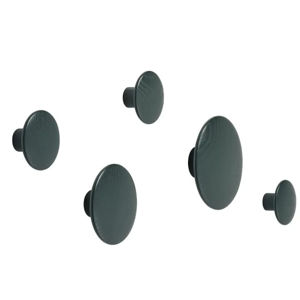 Sale Muuto Colgador The Dots dark green, XS Verde