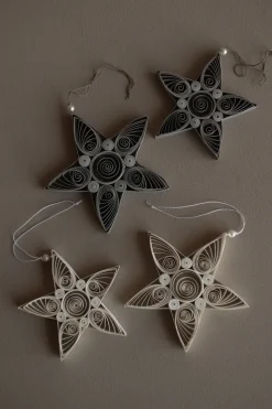Sale DBKD Colganet navideño Paper star 10,5 cm, White Blanco