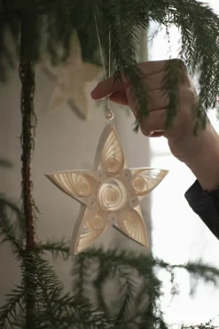 Sale DBKD Colganet navideño Paper star 10,5 cm, White Blanco
