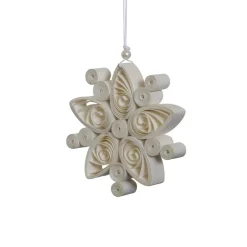 New DBKD Colgante de navidad Regular Flake copo de nieve , grande Ø12,5 cm Blanco